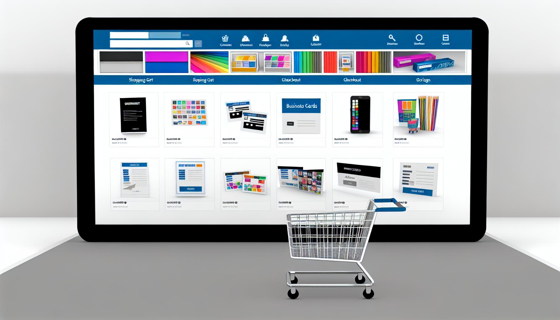 print ecommerce store front to order marketing material
